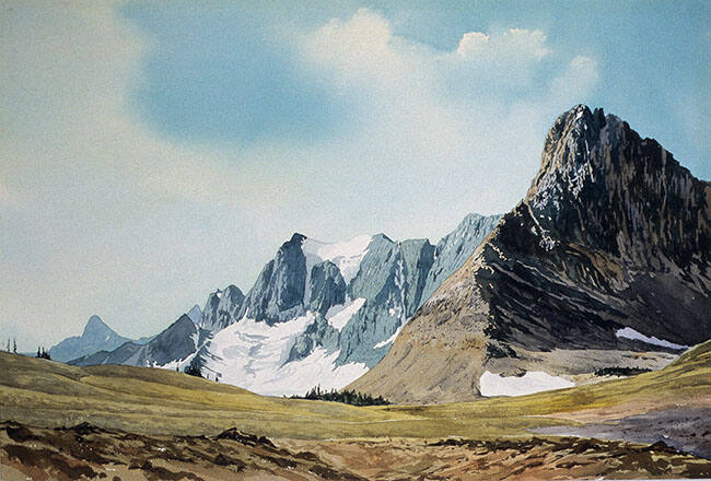 MT. GREY AND TUMBLING GLACIER FROM WOLVERINE PASS