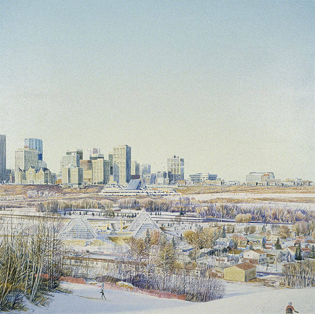 EDMONTON FROM ABOVE THE MUTTART CONSERVATORY