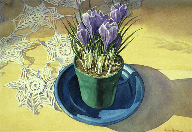 CROCUS AND OLD CROCHET