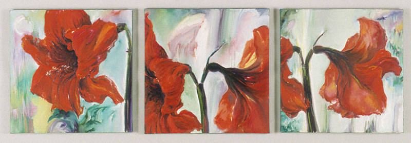 AMARYLLIS THREE PIECE-IN RED