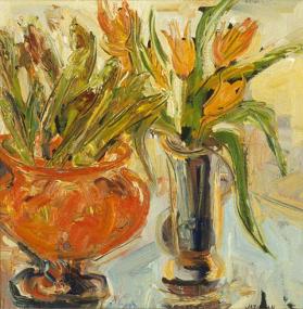 TULIPS ASPARAGUS END OF DAY GLASS
