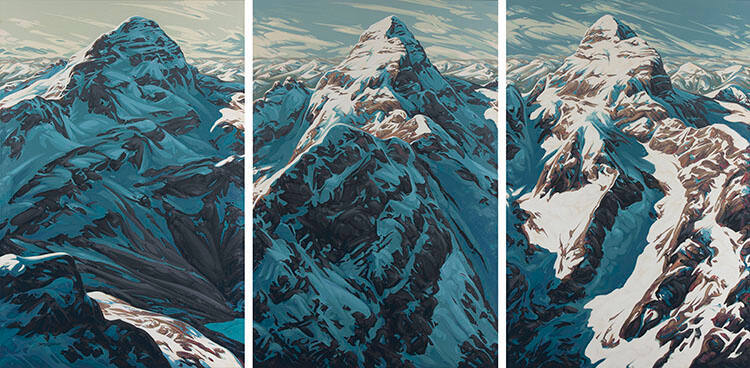 ABOVE MT ASSINIBOINE, THREE VIEWS