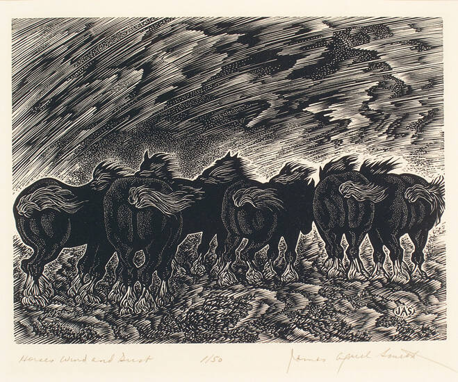 HORSES, WIND AND DUST