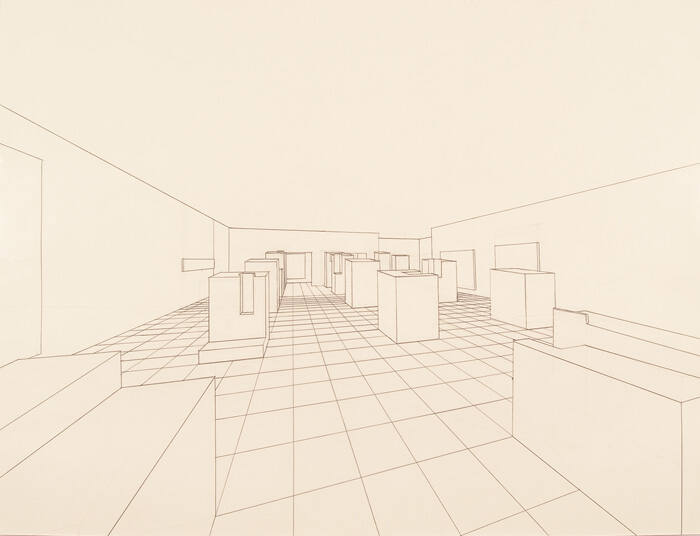 DRAWING #3 PERSPECTIVE VIEW FOR "SQUARENESS"