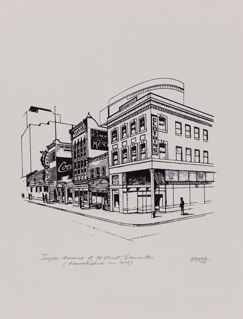 JASPER AVENUE AT 99 STREET, EDMONTON (DEMOLISHED IN 1975)