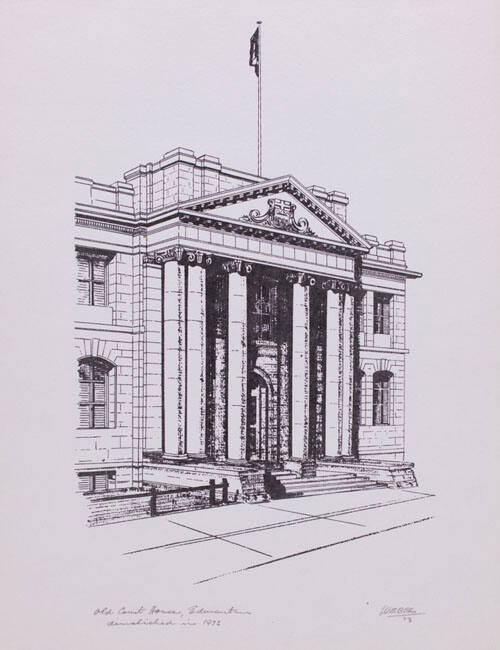 OLD COURT HOUSE, EDMONTON DEMOLISHED IN 1972