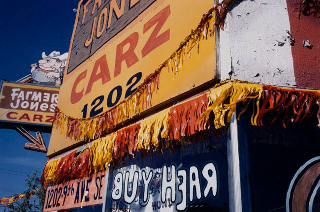 USED CAR DEALER, 9TH AVENUE EAST, CALGARY, ALBERTA 1985