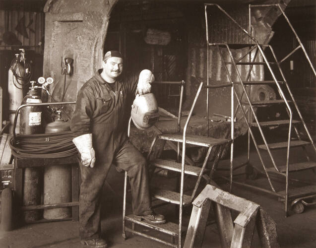 JIM PETRIE: JIM PETRIE, WELDER, SMOKY RIVER COAL MINE, GRANDE CACHE, 1991