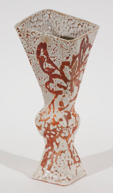 SHINO PEONY CUBIST EXPRESSIONIST VASE