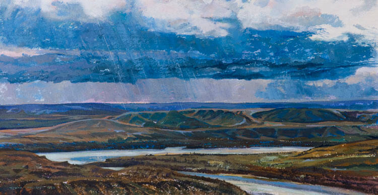 SPRING STORM OVER THE RED DEER RIVER