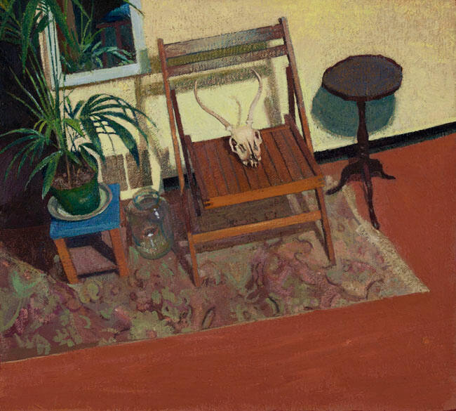 SKULL, CHAIR AND CARPET