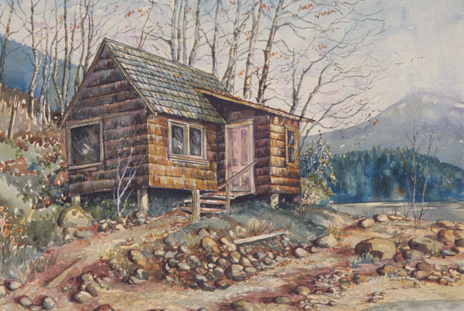 FISHING CABIN IN FALL