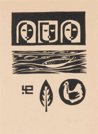 Untitled (Design with Faces and Figures)